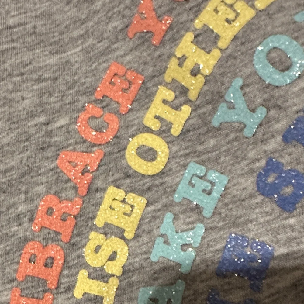 Justice Heather Gray Tee with Black Accents - Picture 4 of 8